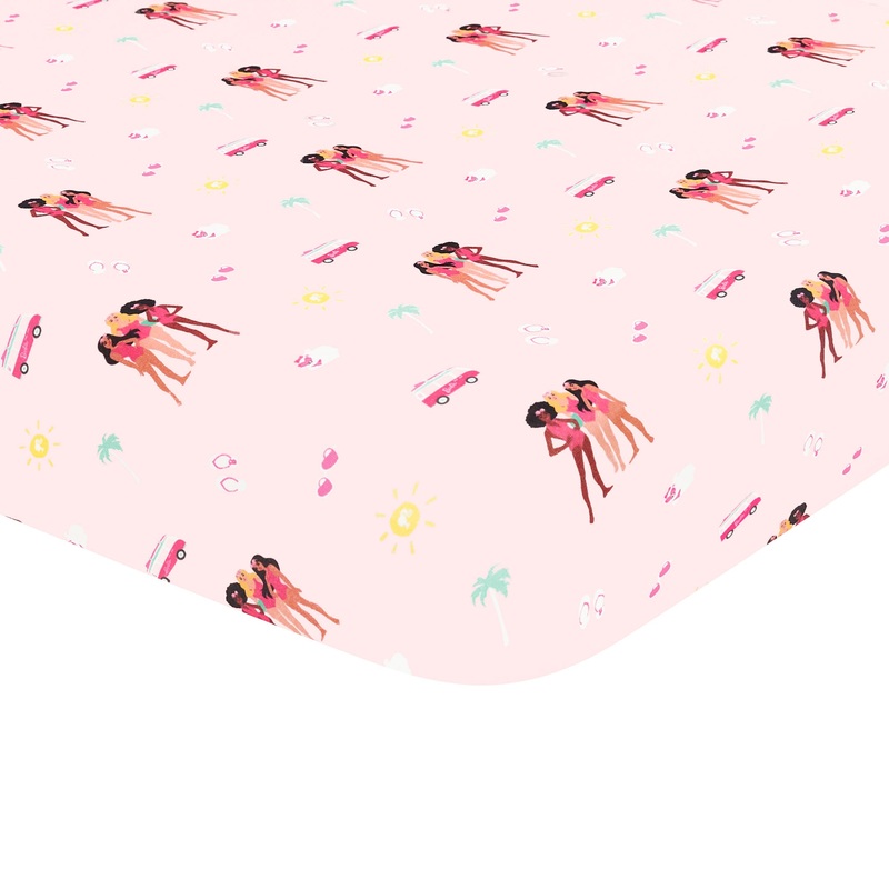 Crib Sheet in Barbie Beach