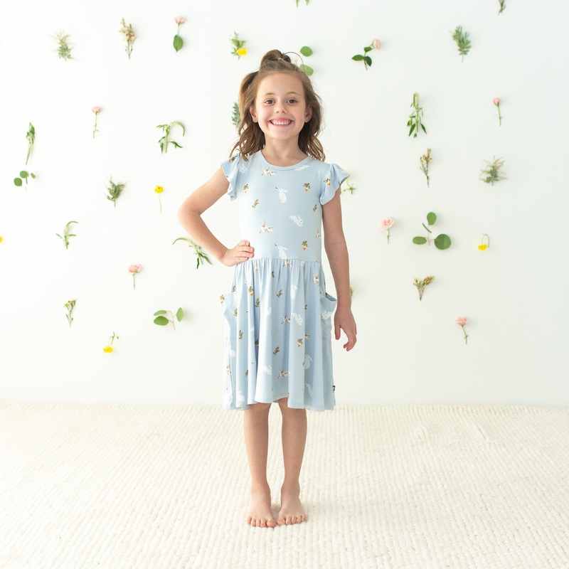 Pocket Dress in Ice Rabbit