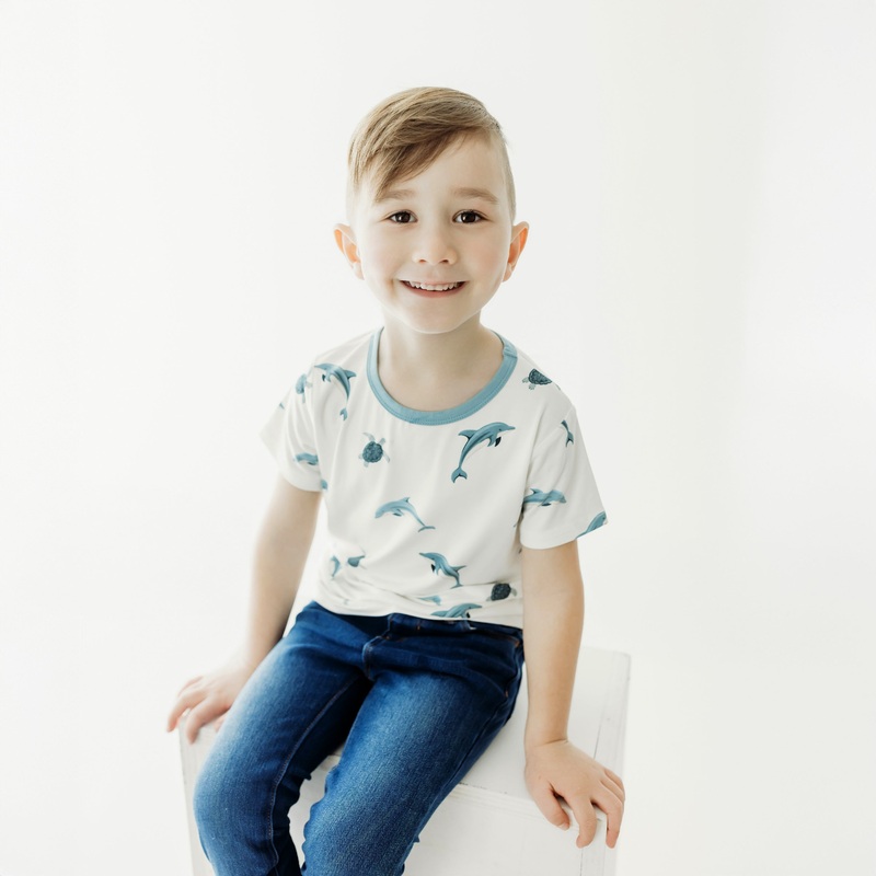 Toddler Basic Tee in Dolphin