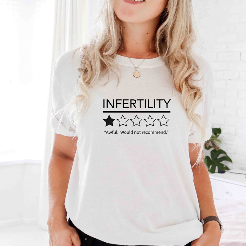 Infertility Adult Graphic Tee | White