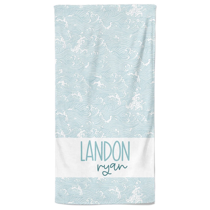 Makin’ Waves Personalized Kids Beach Towel | All Waves