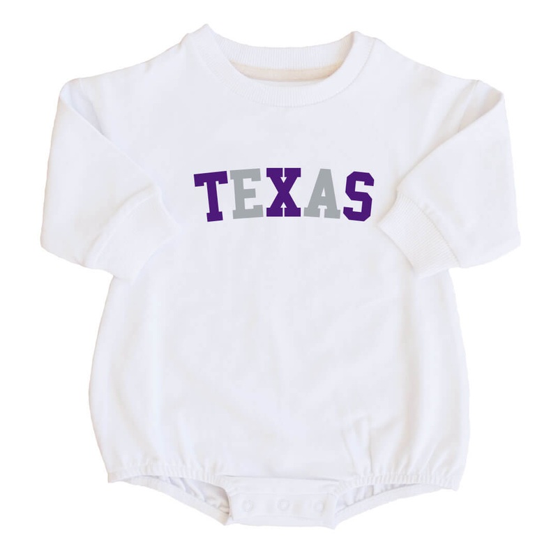 Texas Christian University | TCU Graphic Sweatshirt Bubble Romper