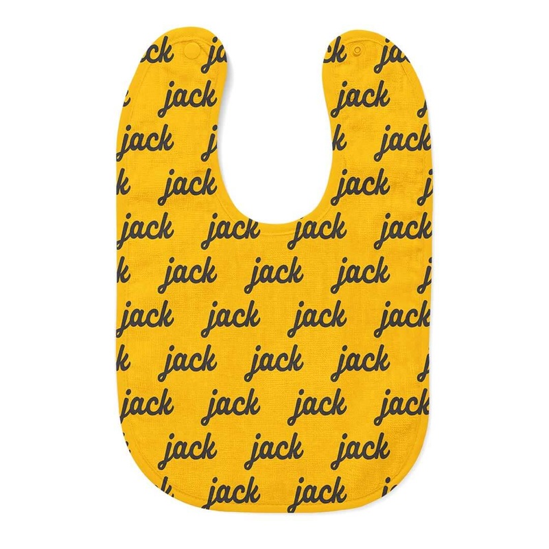 Personalized Baby Name Bib | Gold & Black