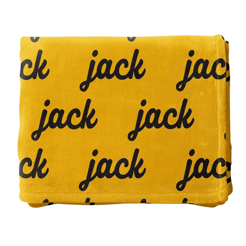 Personalized Color Blanket | Gold & Black