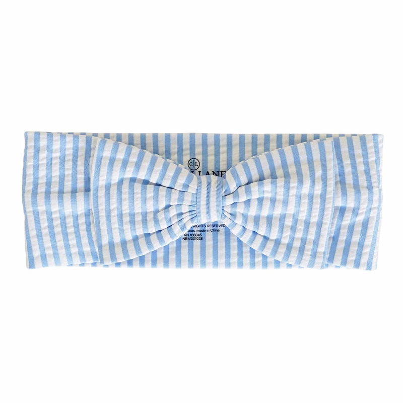Swim Bow | Seersucker Blue