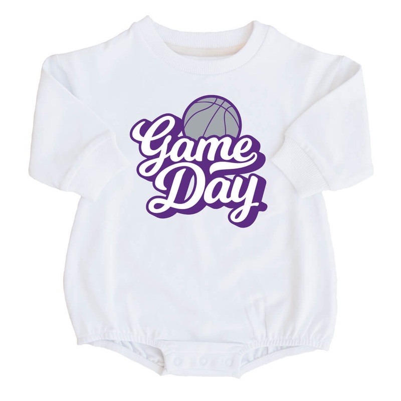 Texas Christian University | Basketball Graphic Sweatshirt Bubble Romper