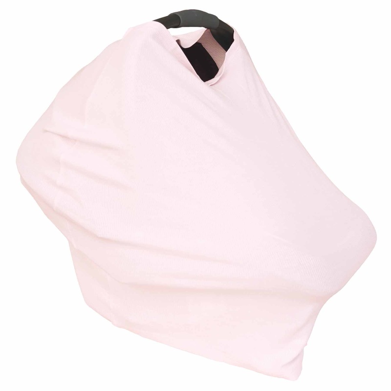 Pearl Pink Waffle Bamboo Multi-Use Stretchy Car Seat & Nursing Cover