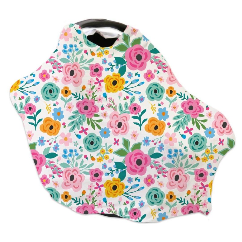 Pretty Poppies Multi-Use Stretchy Car Seat & Nursing Cover