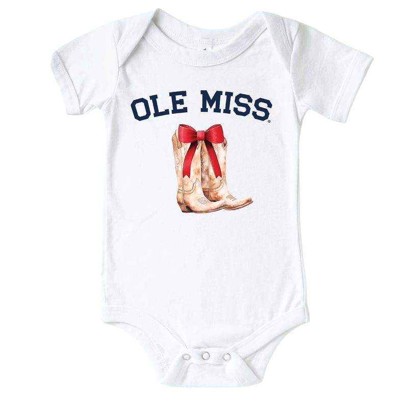 University of Mississippi | Footballs & Bows Graphic Bodysuit