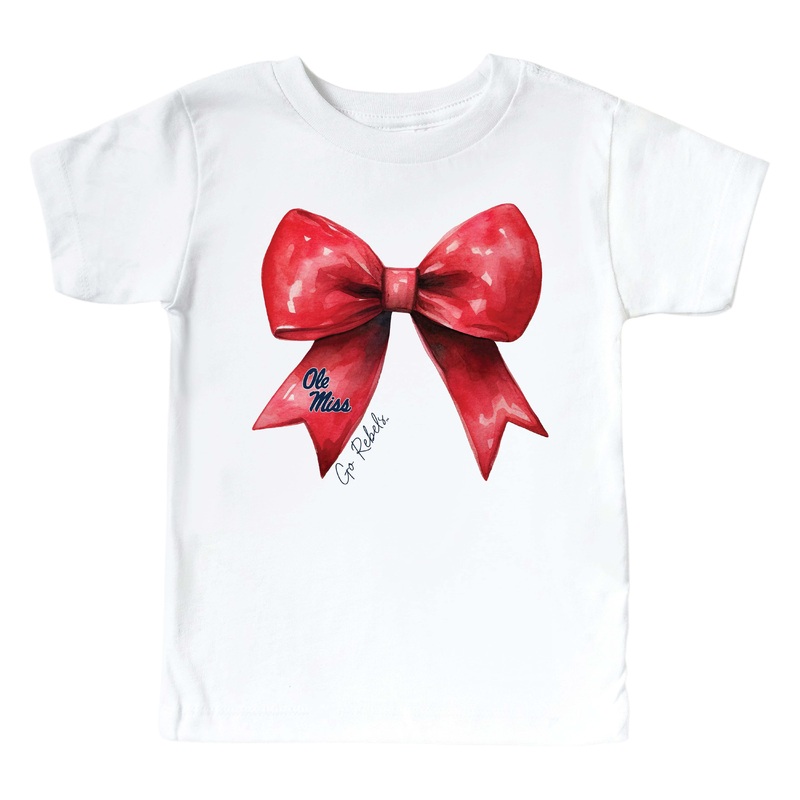 University of Mississippi | Footballs & Bows Kids Graphic Tee