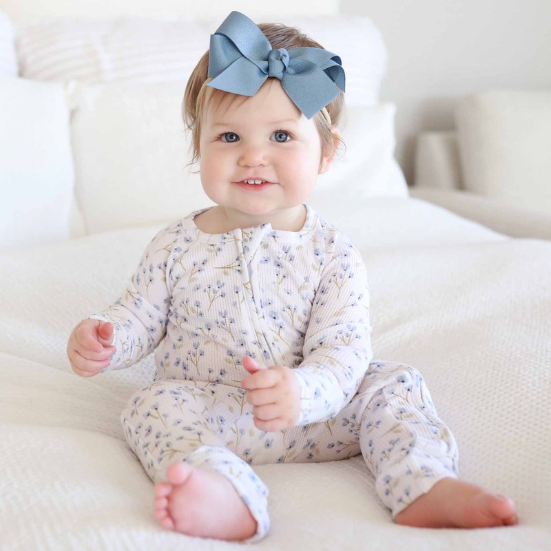 Blake’s Blooms Waffle Bamboo Convertible Zip Romper