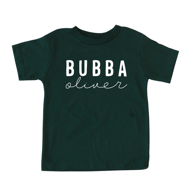 Bubba Personalized Kids Graphic Tee | Forest Green