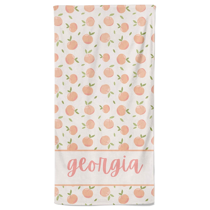 Just Peachy Personalized Kids Beach Towel
