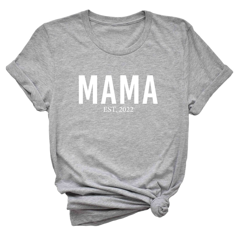 Mama Est. Graphic Tee | Athletic Heather
