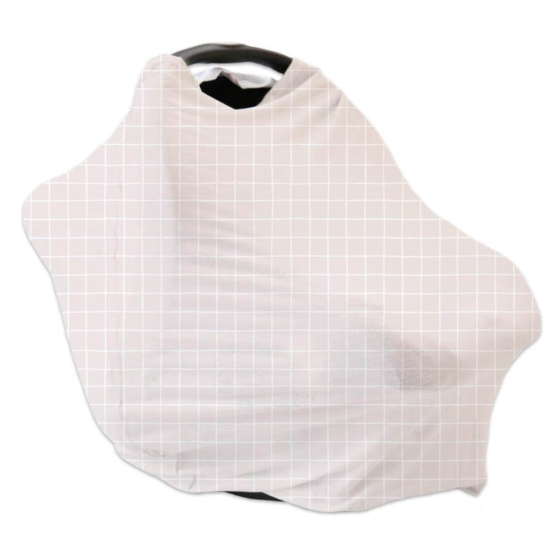 Sloane’s Squares Waffle Bamboo Multi-Use Stretchy Car Seat & Nursing Cover