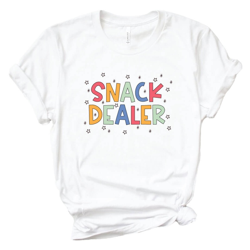 Snack Dealer Adult Graphic Tee | White