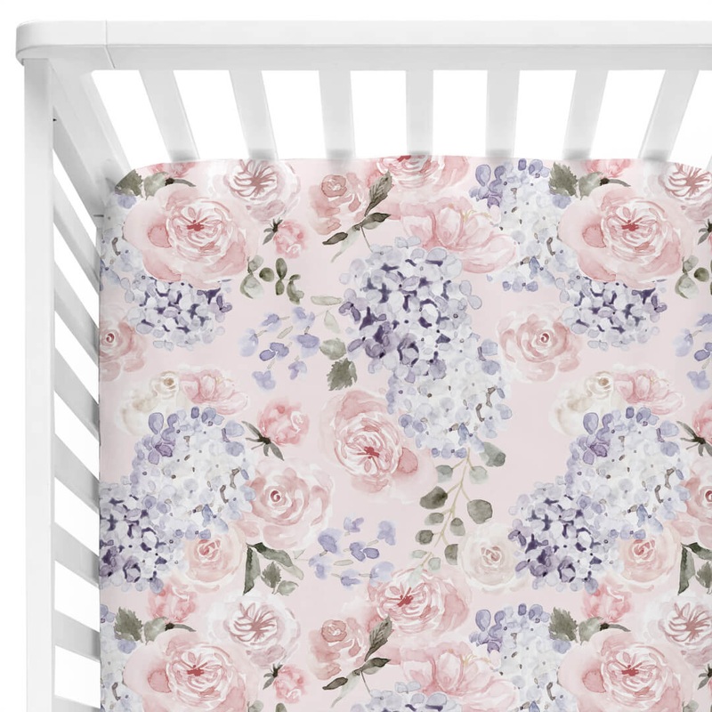 Henlee’s Hydrangea Crib Sheet