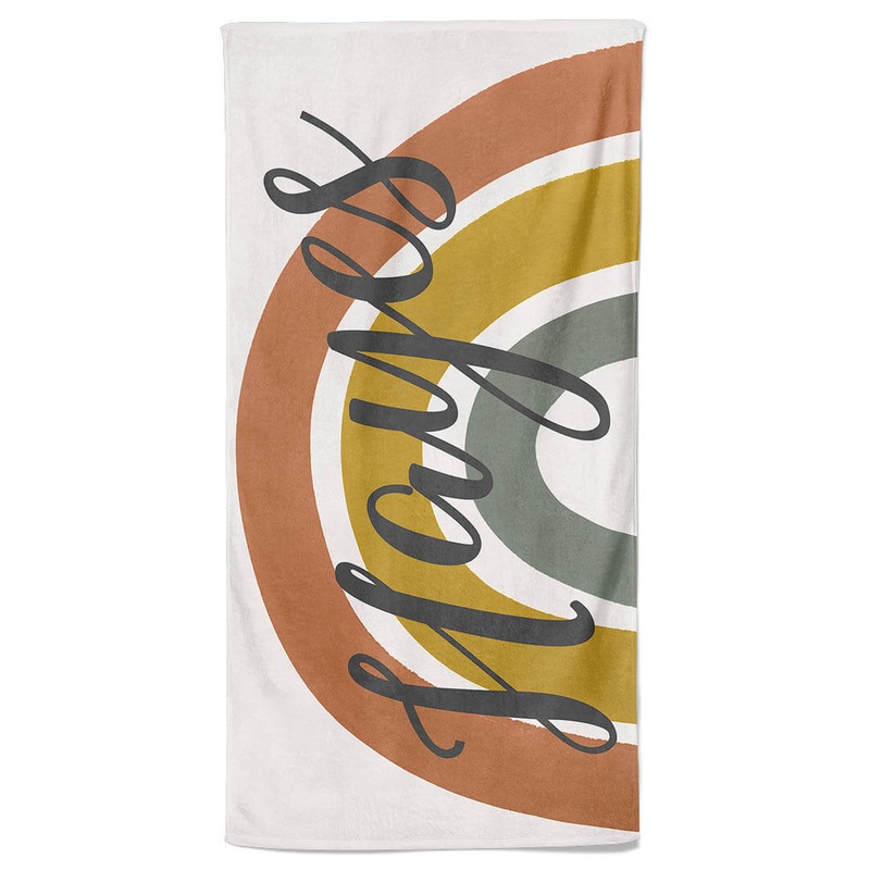 Rainbow Sunset Personalized Kids Beach Towel