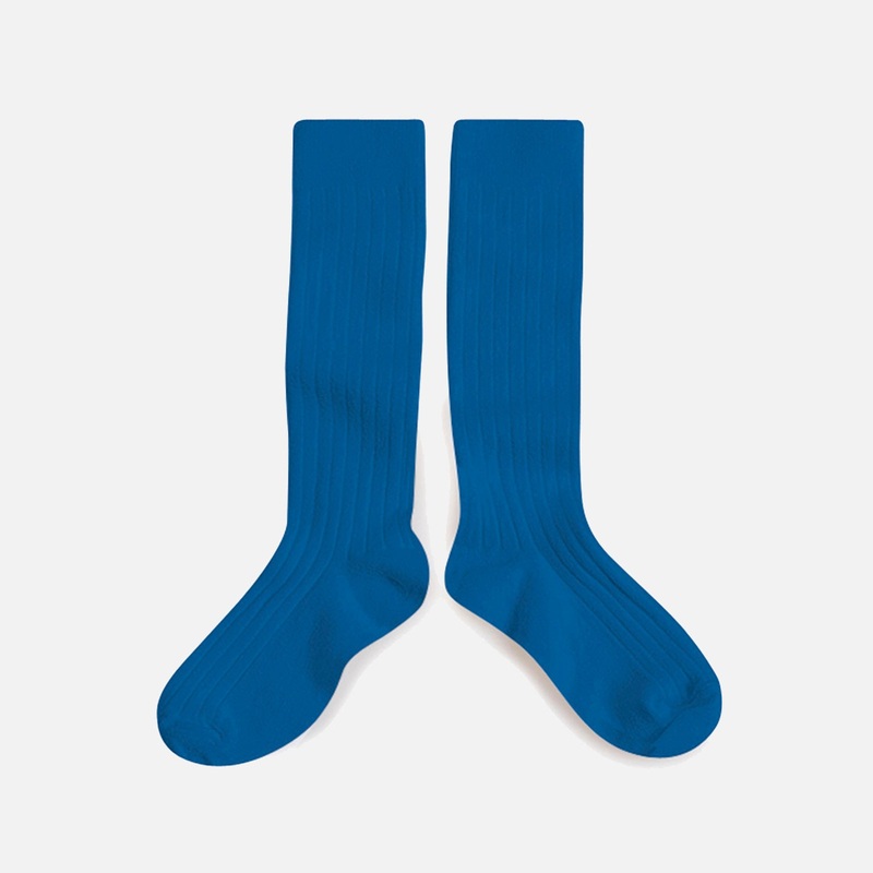 Baby & Kids Cotton Knee Socks – Blue Sapphire