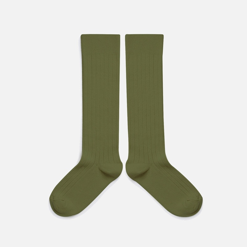 Baby & Kids Cotton Knee Socks – Olive