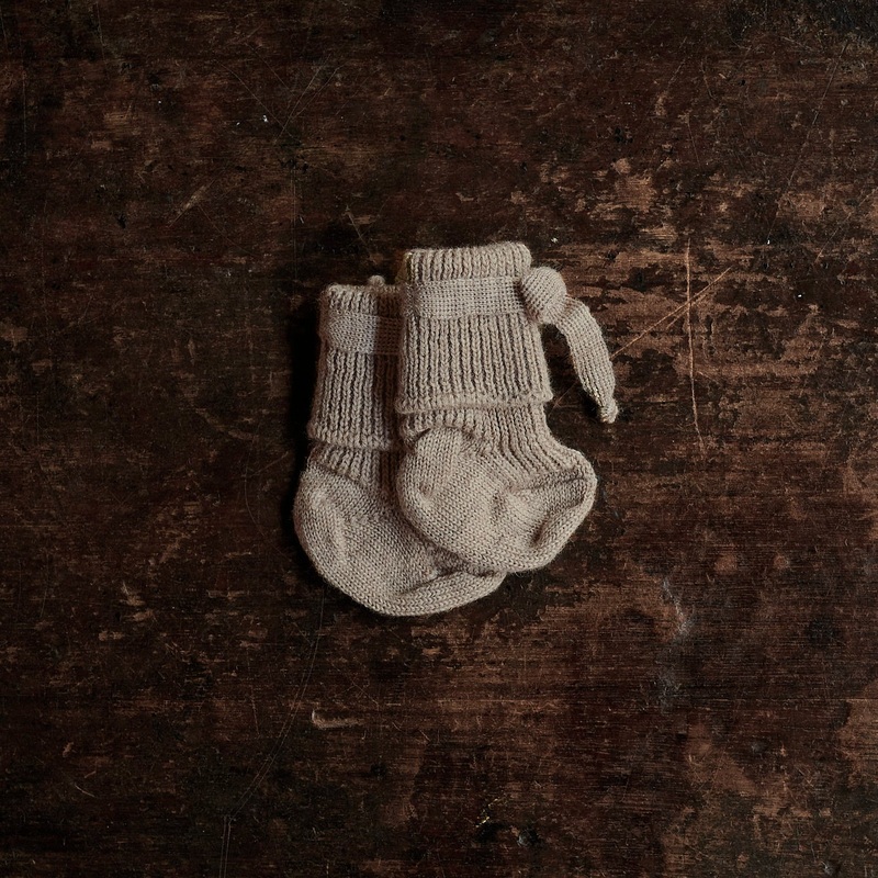 Baby Wool Newborn Socks – Walnut Melange