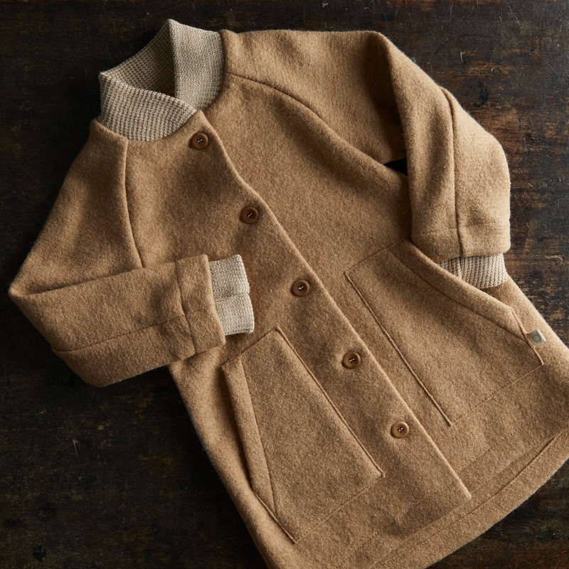Boiled Merino Wool Coat – Caramel