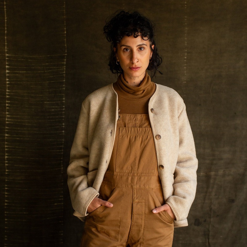 Harrier Womens Jacket – Merino Wool Fleece – Sandstorm