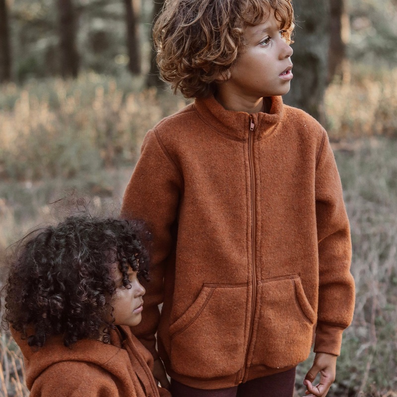 Kite Jacket – Merino Wool Fleece – Deep Rust