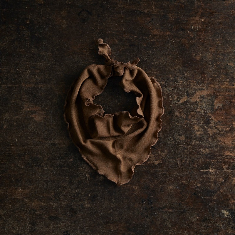 Swan Baby & Kids Bandana/Scarf – Merino Wool & Silk – Almond