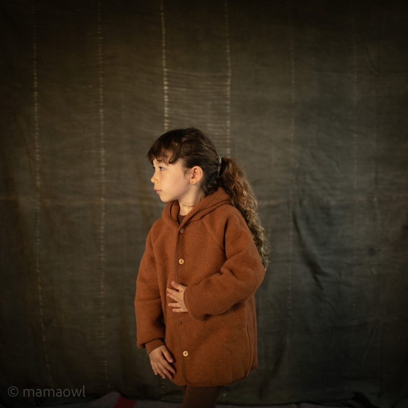 Tinker Baby & Kids Jacket – Merino Wool Fleece – Deep Rust