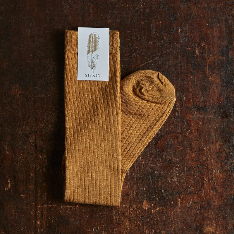 Adults Weaver Knee High Socks – Wool – Ochre