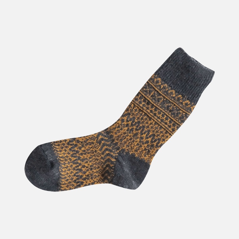 Adults Wool Jacquard Socks – Navy