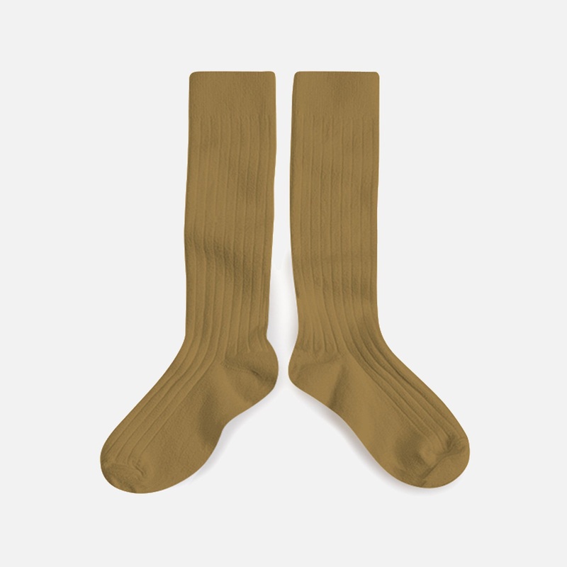 Baby & Kids Cotton Knee Socks – Biscuit