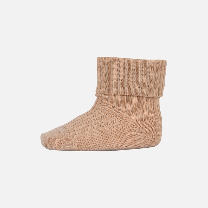 Baby & Kids Wool Rib Ankle Socks – Camel Melange