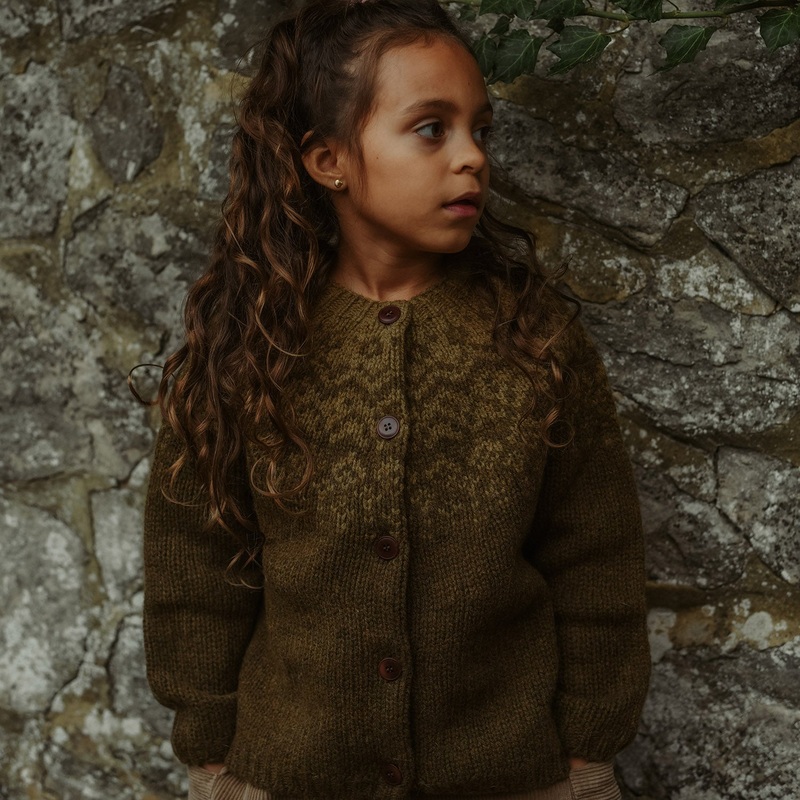 Fauna Cardigan – Lambswool – Olive