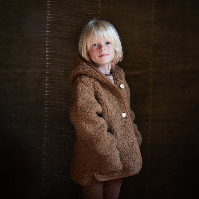 Otter Jacket – Wool Teddy Fleece – Nutmeg