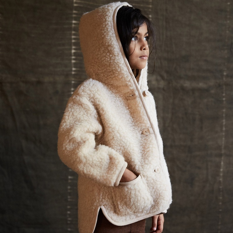 Otter Jacket – Wool Teddy Fleece – Oatmeal
