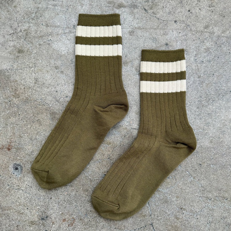 Women’s Cotton Her Varsity Socks – Fern