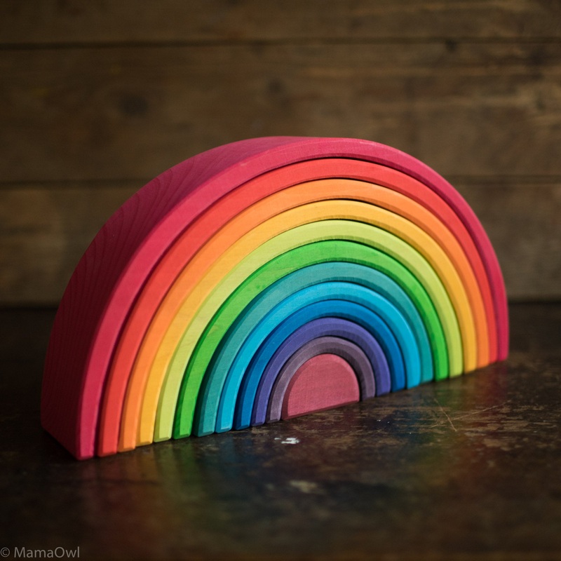 Wooden 12 Piece Rainbow – Colourful