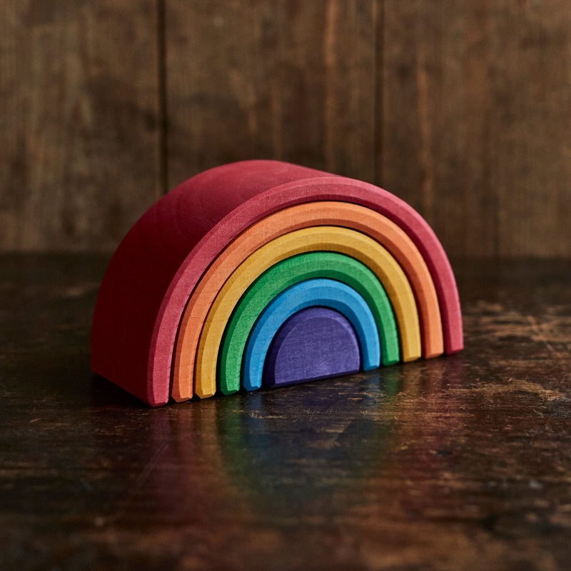 Wooden 6 Piece Rainbow – Colourful