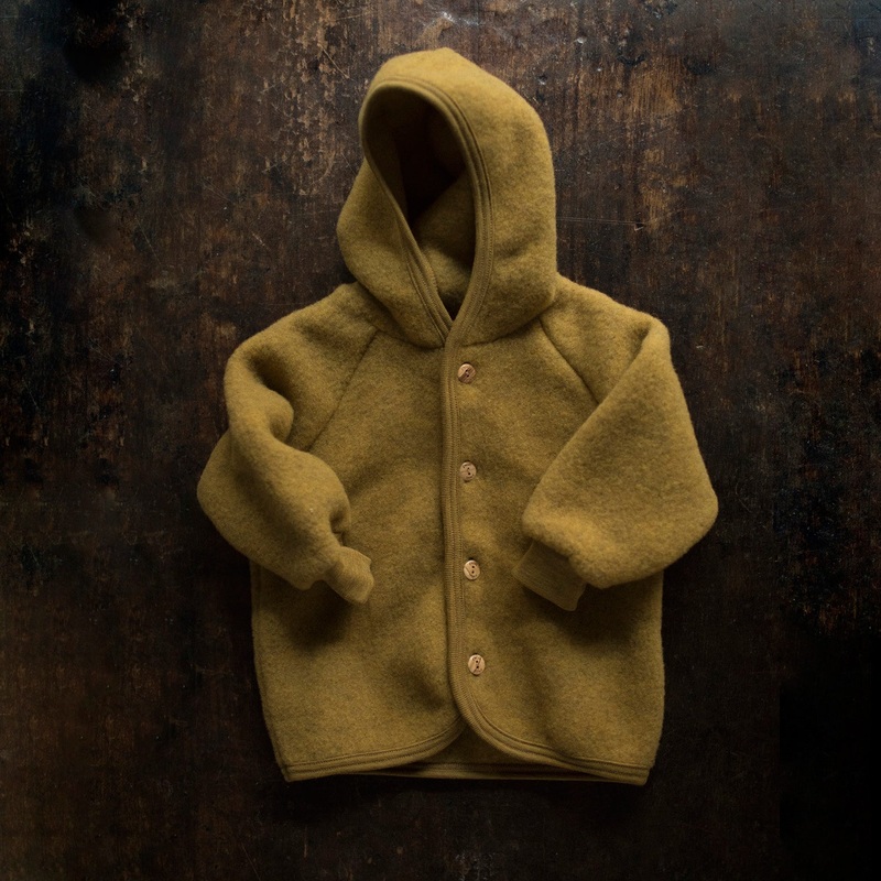 Baby & Kids Merino Wool Fleece Jacket – Saffron Melange