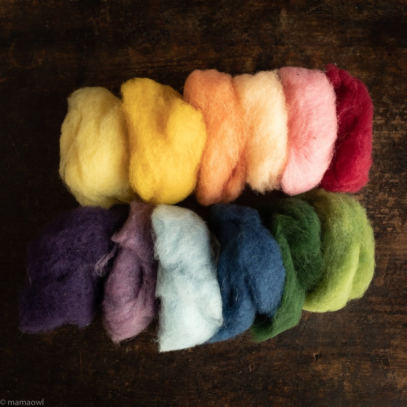 Plant Dyed Felting Wool – Mixed Colours