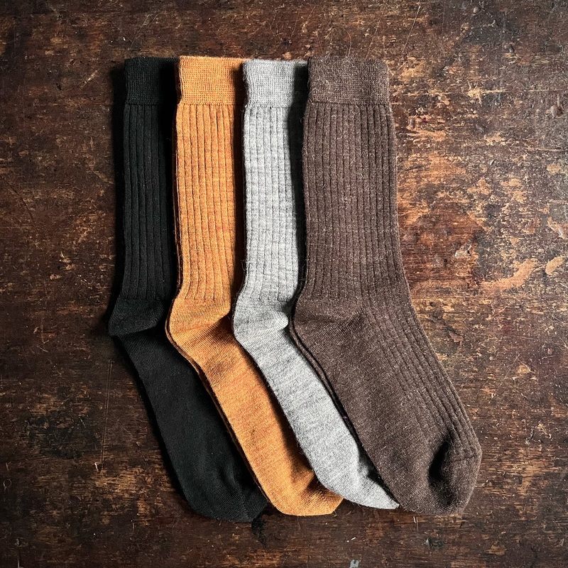 Womens Alpaca/Merino Wool Rib Socks – Many Colours