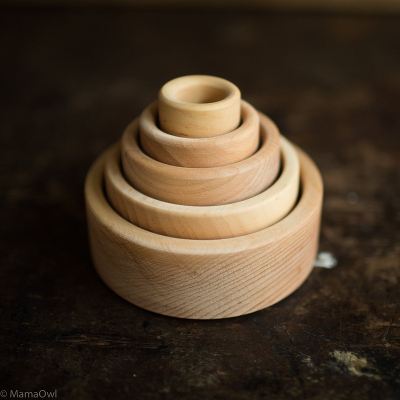Wooden set of small bowls – Natural