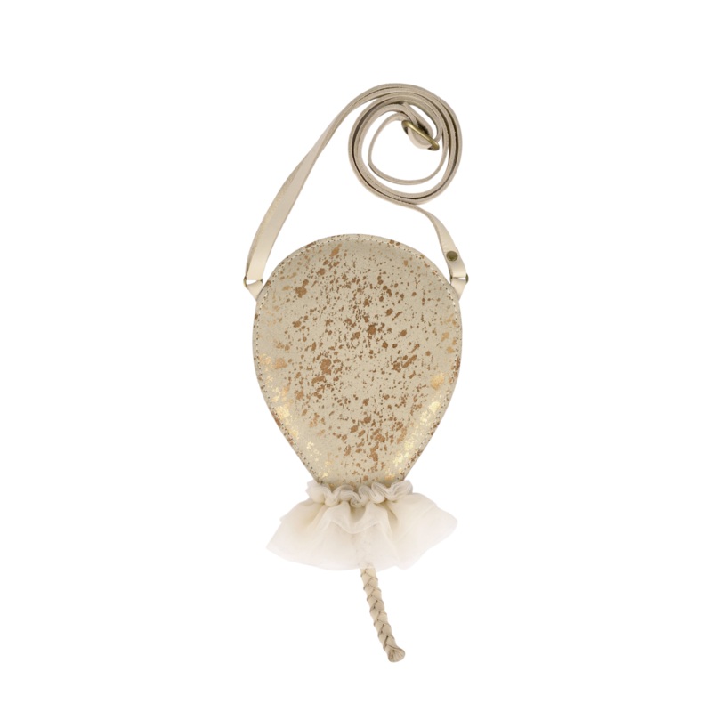 Alja Purse | Balloon | Cream Metallic Suede