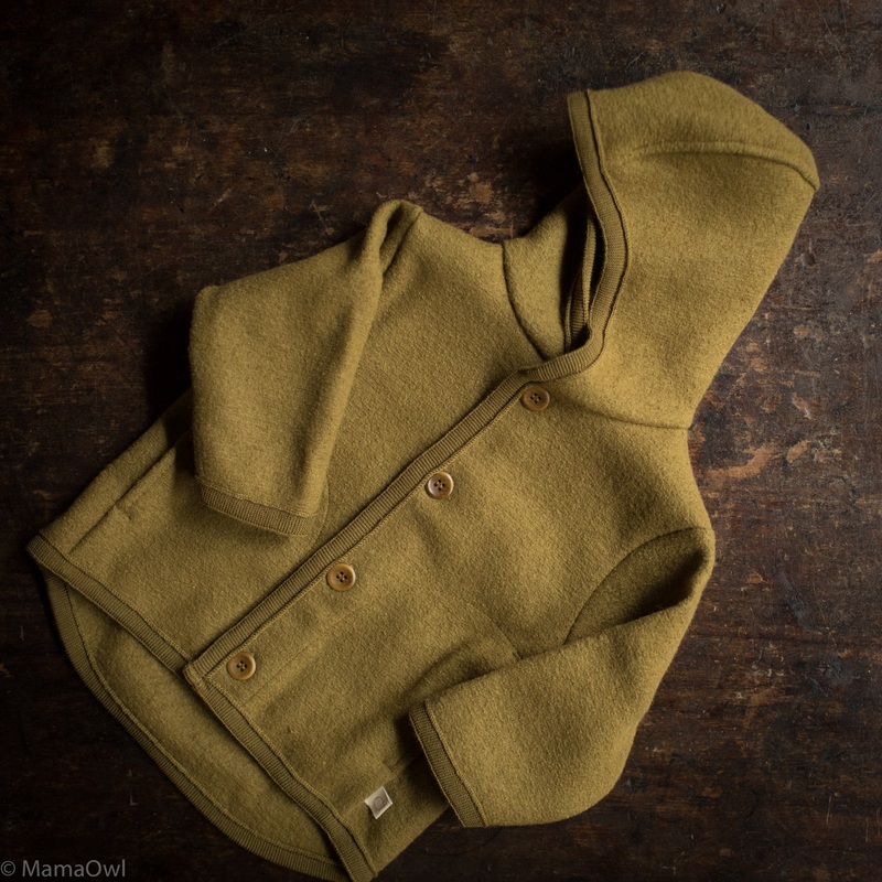 Baby & Kids Boiled Merino Wool Jacket – Old Style – Gold