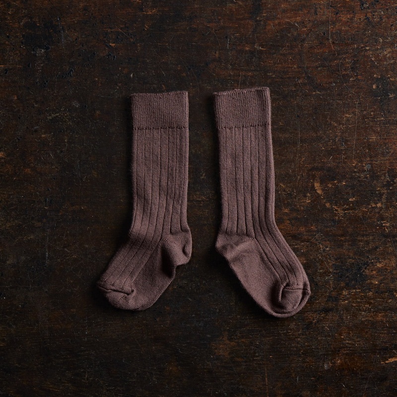 Baby & Kids Cotton Knee Socks – Chocolate