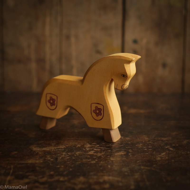Handcrafted Wooden Horse For Knight – Yellow