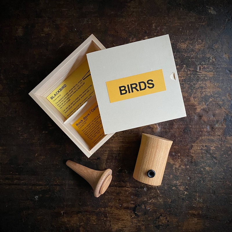 Handmade Wooden Bird Call – Town Garden – Set of 2