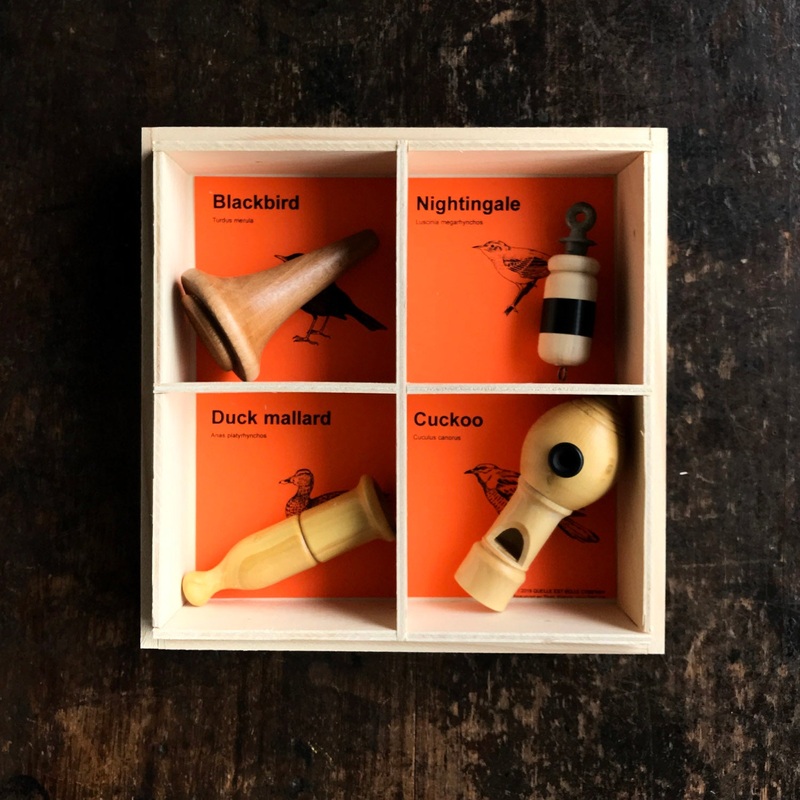 Handmade Wooden Bird Callers – Set of 4